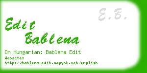edit bablena business card